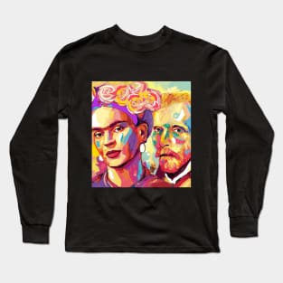 Frida Kahlo and Van Gogh Long Sleeve T-Shirt